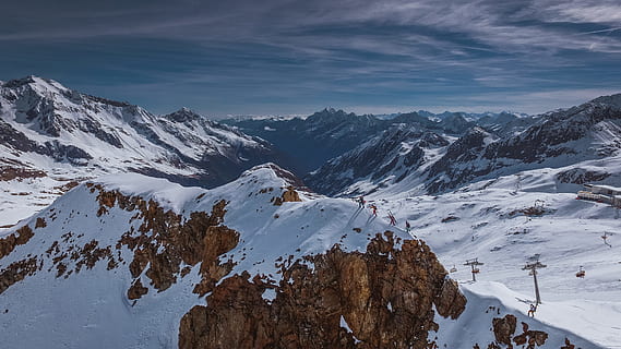 scenérie, sníh, pokryté, hora, lidé, horní, mt., Everest, malý, volný, uvolnit, Příroda, zimní, horský vrchol, krajina, scén, venku, pohoří, nebe, led, Evropské Alpy, modrý, teplota za studena, extrémní terén, rock - objekt, panoramatický, krása v přírodě, studená teplota, scenics - příroda, zasněžené hory, životní prostředí, klidné scény, klid, mrak - nebe, mimoměstské scény, sport, destinace, nikdo, borovice, 4K, CC0, veřejná doména, bez autorských práv