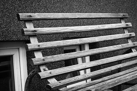 bench, sit, session, architecture, built structure, building exterior, wood - material, no people, day, building, pattern, outdoors, high angle view, house, window, residential district, old, design, close-up, nature, seat, in a row, roof beam, 5K, CC0, public domain, royalty free