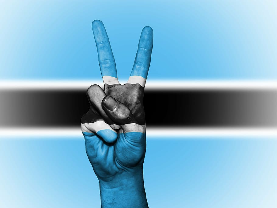 botswana, bandera, pau, fons, banner, colors, país, ensign, gràfic, icona, nacional, estat, símbol, turisme, viatjar, mà humana, part del cos humà, mà, blau, part del cos, dit, una persona, dit humà, primer pla, mostrant, homes, dia, gesticulant, a l'interior, fons de colors, tir de l'estudi, comunicació, persona irreconeixible, persones reals, fons blau, color turquesa, guant quirúrgic, 4K
