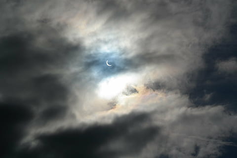 gray, black, sky, night, solar eclipse, eclipse, solar, clouds, sun, cloud - sky, beauty in nature, dramatic sky, nature, scenics - nature, no people, dark, space, overcast, cloudscape, moon, low angle view, storm, outdoors, storm cloud, backgrounds, moody sky, astronomy, ominous, meteorology, 5K, CC0, public domain, royalty free