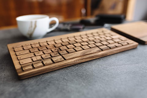 man typing, wooden, keyboard, Young, man, typing, workspace, workplace, work, desk, hands, wooden keyboard, male, computer, computer Keyboard, coffee - Drink, cup, technology, business, internet, laptop, table, office, wood - Material, drink, indoors, no people, newspaper, close-up, selective focus, mug, food and drink, coffee, coffee cup, computer equipment, refreshment, focus on foreground, wireless technology, 4K
