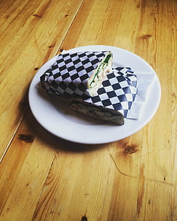 turkey sandwich, Turkey, sandwich, bread, plate, food, wood - Material, table, crockery, no People, brown, sweet food, food and drink, dessert, indulgence, still life, indoors, sweet, baked, high angle view, freshness, cake, ready-to-eat, unhealthy eating, temptation, close-up, 2K, CC0, public domain, royalty free