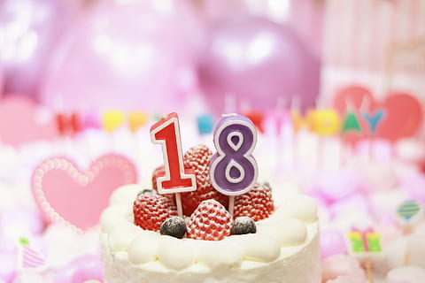 18th birthday cake, 18th birthday, birthday cake, cake, dessert, cupcake, food, sweet Food, celebration, icing, decoration, birthday, party - Social Event, candy, gourmet, no People, baked, sweet, food and drink, anniversary, event, pink color, heart shape, indulgence, number, valentine's day - holiday, birthday candles, positive emotion, temptation, 1080P, CC0, public domain, royalty free
