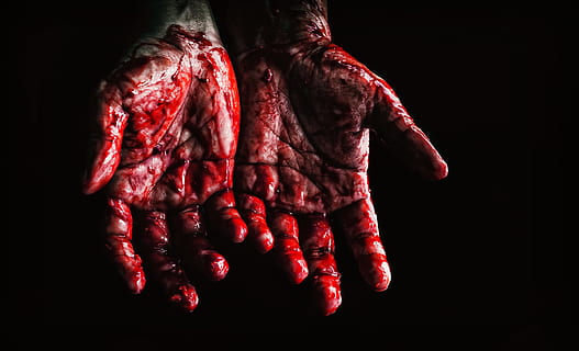 hand, full, blood, adult, art, background, black, bloody, creepy, dark, food, halloween, hands, horror, human, kill, man, movie, performance, person, red, scary, vicious, violence, human body part, studio shot, black background, body part, indoors, human hand, fear, people, limb, human limb, shock, surprise, spooky, holding, finger, aggression, human blood, 1080P