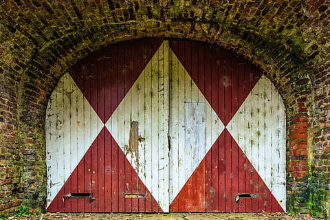 Goal, Door, Gate, Input, Wood, house entrance, old, wooden door, painting, middle ages, leave, to, closed, old for, weathered, locked, wall, hinged door, access, blocked, architecture, built structure, no people, outdoors, day, building exterior, wood - material, entrance, pattern, wall - building feature, security, building, arch, backgrounds, full frame, protection, ceiling, 5K, CC0, public domain, royalty free