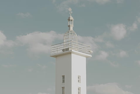 architettonico, fotografia, Torre, faro, nube, architettura, costruzione, Belem, blu, bianca, Portogallo, Lisbona, cielo, nuvola - cielo, struttura costruita, esterno dell'edificio, nessuno, natura, giorno, Inquadratura dal basso, alto - alto, religione, all'aperto, credenza, spiritualità, Colore bianco, attraversare, luogo di culto, guglia, 5K, CC0, dominio pubblico, privo di copyright