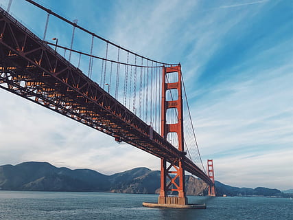 primo, tempo, San Francisco, fotografia di paesaggio, d'oro, gate bridge, ponte, architettura, struttura, blu, cielo, acqua, mezzi di trasporto, struttura costruita, nuvola - cielo, ingegneria, destinazioni di viaggio, ponte sospeso, baia, mare, natura, baia d'acqua, viaggio, connessione, ponte - struttura fatta dall'uomo, turismo, all'aperto, lungo, acciaio, 4K, CC0, dominio pubblico, privo di copyright