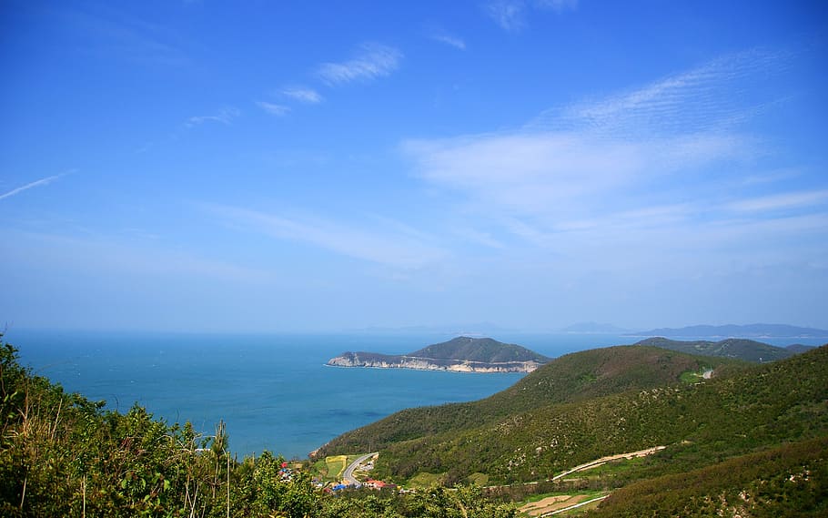 klitschko, sigui o no, k, mar, aigua, cel, escenics - natura, núvol - cel, horitzó sobre l’aigua, blau, horitzó, bellesa a la natura, terra, escena tranquil·la, muntanya, naturalesa, cap gent, planta, destinacions de viatge, tranquil·litat, platja, dia, a l'aire lliure, badia, 1080P