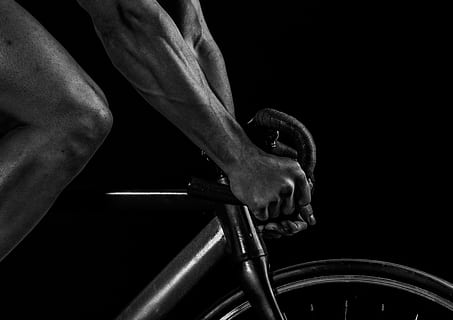 grayscale photography, man, riding, bicycle, grayscale photo, road bike, grayscale, photo, men, muscular Build, sport, cycling, black And White, males, exercising, people, one Person, healthy Lifestyle, adult, lifestyles, the Human Body, action, human body part, physical impairment, black background, differing abilities, holding, transportation, hand, human hand, close-up, mode of transportation, real people, studio shot, indoors, night, activity, midsection, land vehicle, wheel, 4K, CC0, public domain, royalty free