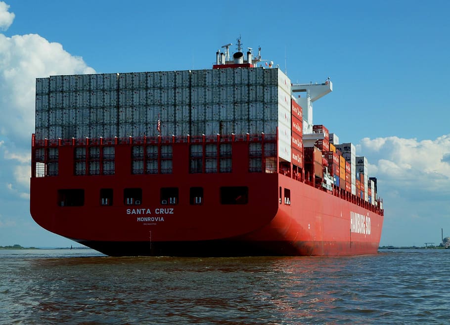 nau de Santa Cruz, elbe, navegació, carguero, romanç, humor, marítim, contenidor, marinera, vaixell, tecnologia, aigua, càrrega, transport, Enviament, Costa, Hamburg, riu, Alemanya, històricament, vista, trànsit, frachtschiff, transport de mercaderies, contenidor de càrrega, mar, vaixell nàutic, nau industrial, vaixell portacontenidors, port, mode de transport, negocis, indústria, exportar, cel, manera de transport, arquitectura, davant del mar, naturalesa, vermell, núvol - cel, a l'aire lliure, cap gent, 4K