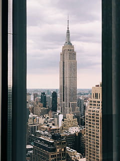 Empire State Building, Nowy, york, dzień, wieża, budynek, niebo, okno, Miasto, miejski, pejzaż miejski, iglica, wieżowiec, patrząc, szkło, nyc, Nowy Jork, architektura, zbudowana struktura, na zewnątrz budynku, budynek biurowy na zewnątrz, wysoki - wysoki, chmura - niebo, cele podróży, żadnych ludzi, turystyka, nowoczesny, Natura, podróżować, na dworze, dzielnica finansowa, 4K, CC0, domena publiczna, darmowe zdjęcia