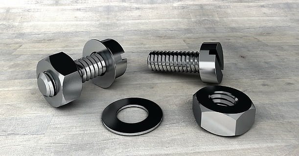 două șuruburi gri, şurub, fir, tehnologie, mamă, metal, nuca hexagonala, filet metalic, glandă, firul metric, oţel, fier, 3d, 3d model, animaţie, vizualizare, argintiu colorat, în interior, nici o persoana, halteră, a închide, zi, culoare neagră, natură moartă, greutăți, vedere în unghi mare, masa, arta culturii și divertismentului, grup de obiecte, aranjament, echipament, pregătire sportivă, lemn - material, studio shot, echipament de exerciții fizice, conexiune, alegere, muzică, antrenament cu greutati, 1080P, CC0, domeniu public, fără drepturi de autor