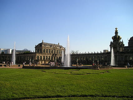 dresden, oraș, Germania, parc, loc faimos, arhitectură, Europa, monument, istorie, construită, exteriorul clădirii, cer, destinații de călătorie, călătorie, iarbă, turism, trecutul, natură, plantă, Fântână, zi, cer senin, oameni apropiați, apă, albastru, în aer liber, pulverizare, coloană arhitecturală, 1080P, CC0, domeniu public, fără drepturi de autor