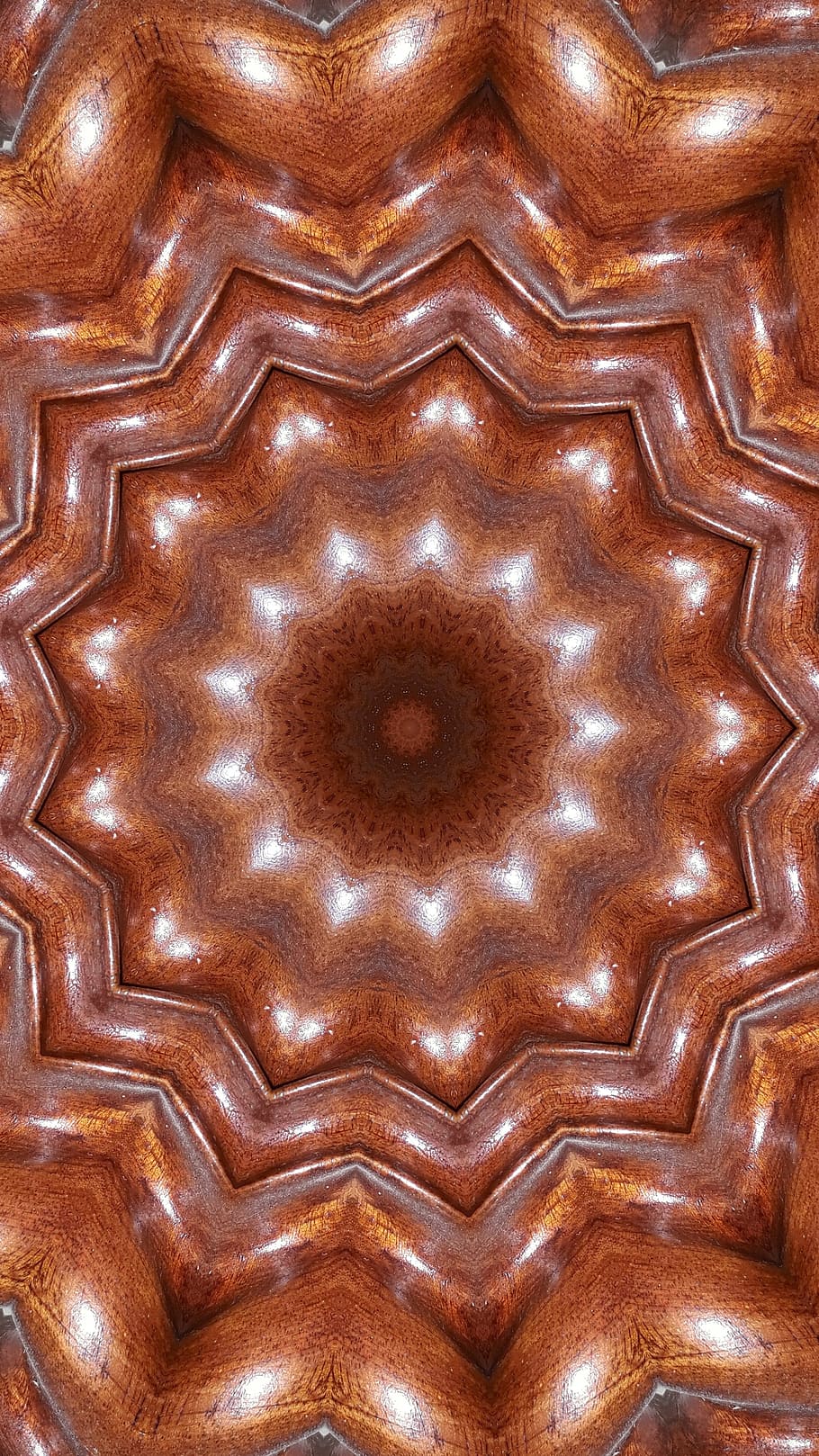 psykedelisk, træ, objekt, mønster, baggrunde, fuld ramme, tæt på, ingen mennesker, Brun, tekstureret, form, design, indendørs, træ - materiale, geometrisk form, skinnende, høj vinkel visning, abstrakt, direkte over, afspejling, rød, metal, 4K