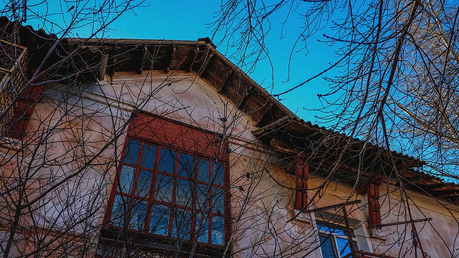 pati, casa, finestra, estiu, barri antic, turisme, Rússia, arquitectura, portes, carrer, habitatge, carril, estil, estructura construïda, vista d’angle baix, arbre nu, exterior de l'edifici, arbre, edifici, cel, branca, cap gent, naturalesa, planta, blau, dia, cel clar, a l'aire lliure, abandonat, vell, història, arruïnat, 5K
