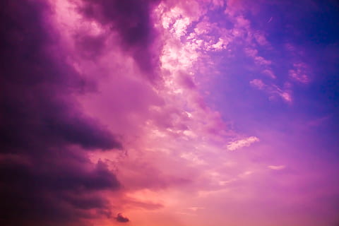 cloud, the sky, twilight, cloud - sky, sky, cloudscape, scenics - nature, backgrounds, beauty in nature, nature, dramatic sky, purple, overcast, no people, blue, environment, tranquility, atmosphere, vibrant color, pink color, moody sky, abstract, outdoors, wind, meteorology, dark, bright, abstract backgrounds, 5K, CC0, public domain, royalty free