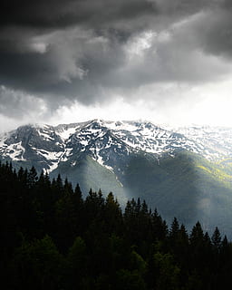 păsări ochi vedere, munţi, noros, cer, zăpadă, acoperit, Munte, timpul zilei, copac, nor, pădure, siluetă, furtună, natură, în aer liber, Cloudscape, fundal pentru telefon, fundal de ecran, hd background, HD wallpaper, tapet, hd, fotografie, alb, scenice - natura, frumusețe în natură, nor - cer, plantă, o scenă liniștită, temperatura rece, liniște, iarnă, scenă non-urbană, mediu inconjurator, nici o persoana, de munte, un munte acoperit de zăpadă, conifer, Brad, varf de munte, 5K, CC0, domeniu public, fără drepturi de autor