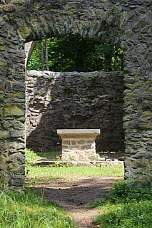 Light, Shadow, Altar, Ruin, Church, history, day, no people, built structure, outdoors, ancient, architecture, the past, plant, old ruin, old, grass, nature, travel destinations, arch, solid, ancient civilization, stone material, weathered, tree, abandoned, well, ruined, archaeology, deterioration, stone wall, architectural column, 5K, CC0, public domain, royalty free