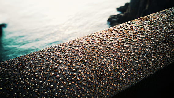 guardrail, δροσιά, macro, νερό, παραλία, θάλασσα, σε εξωτερικό χώρο, χαλίκι, ημέρα, υφή, γκρο πλαν, φύση, εστίαση σε νέα στοιχεία, μέταλλο, σκουριασμένος, χωρίς κόσμο, ηλιακό φως, καφέ, πρότυπο, υψηλή γωνία θέασης, τραχύς, γη, υπόβαθρα, ράβδος, 5K, CC0, δημόσιος τομέαςα, χωρίς δικαιώματαe