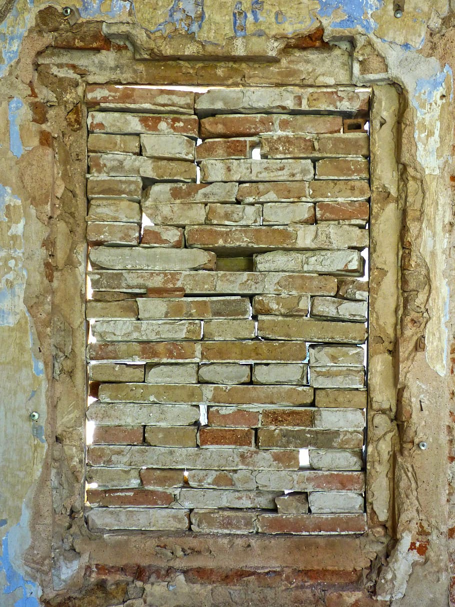 okno, opuštěný, zřícenina, cihly, nastoupil, stavba, architektura, nikdo, dřevo - materiál, průmysl, detail, uvnitř, exteriér budovy, den, texturou, vzor, cihlový, celý rám, nástěnný prvek, cihlová zeď, zeď, zvětralý, pozadí, hrubý, starý, hnědý, pokles, zhoršení, 4K