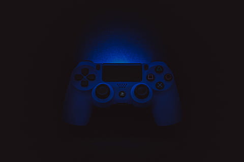 silhouette photography, sony dualshock 4, ps4 game controller, playstation, controller, blue, dark, glow, technology, gaming, esports, dual shock controller, playstion, blue ambient light, playstation controller, ps4, sony controller, ps4 controller, indoors, studio shot, black background, no people, single object, arts culture and entertainment, copy space, close-up, control, cut out, video game, illuminated, communication, computer, television set, connection, domestic room, electrical equipment, power supply, keypad, 5K, CC0, public domain, royalty free