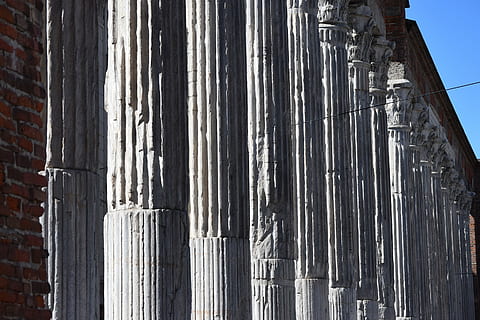 stulpelius, rumunų, lankas, laikas, milanas, šv, kolonadas, pastatyta struktūra, architektūra, žemas kampo vaizdas, nėra žmonių, pastato išorė, dieną, pastatas, lauke, pobūdį, istorija, praeitis, modelį, švarus dangus, dangus, industrija, saulės šviesa, statybos pramonė, eilėje, architektūrinis stulpelis, senas, 2K, CC0, Viešasis domenas, nemokamai