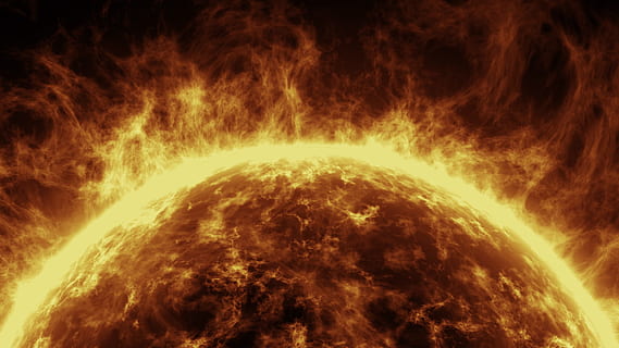 carta da parati digitale del sole, sole, 3d, computer grafica, giallo, caldo, 3d, computer grafica, fuoco, buio, grandezza, astratto, fuoco - fenomeno naturale, calore - temperatura, fiamma, raggiante, ardente, sfondi, natura, notte, nessuno, spazio, all'aperto, astronomia, cielo, colore arancione, movimento, pianeta - spazio, sfera, movimento sfocato, illuminato, sfondo nero, 1080P, CC0, dominio pubblico, privo di copyright