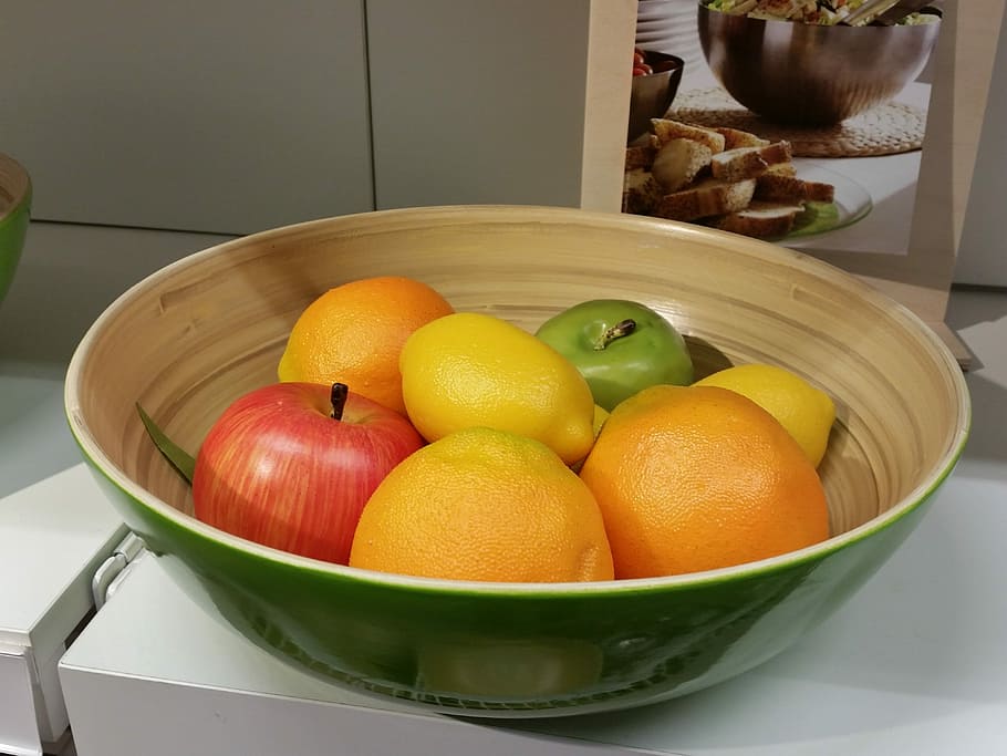 fruita, contenidor, ikea, poma, llimona, taronja, berenar, alimentació saludable, menjar i beguda, a l'interior, bol, gran grup d'objectes, menjar, benestar, frescor, cítrics, natura morta, fruita de poma, elecció, cap gent, variació, color taronja, grup d'objectes, bol de fruita, equipament per a la llar, 4K