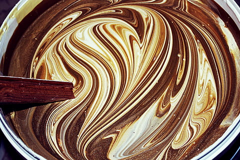 pintura, Misturando, mistura, ouro Branco, branco, ouro, beleza, comida e bebida, diretamente acima, dentro de casa, ninguém, colher de madeira, Comida, frescura, ainda vida, comida doce, utensílio de cozinha, fechar-se, indulgência, doce, alimentação pouco saudável, equipamento doméstico, visão de alto ângulo, colher, comida italiana, tentação, recipiente, sobremesa, preparando comida, 4K, CC0, domínio público, royalty free