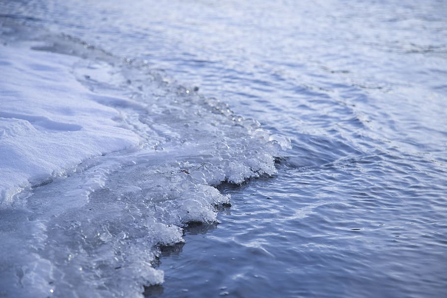 natur, flod, is, kold, bølge, vand, kold temperatur, vinter, gletscher, ingen mennesker, skønhed i naturen, dag, sne, Frosset, scenics - natur, miljø, ro, udendørs, høj vinkel visning, hvid farve, havnefronten, isbjerg, smeltning, flydende vand, renhed, flyder, 4K