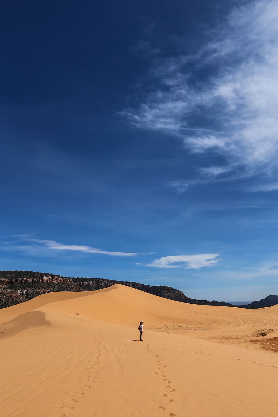 Mann, Stehen, Wüste, Frau, Sand, tagsüber, klein fühlen, Sanddüne, Natur, trocken, Landschaft, Himmel, draußen, szenen, trockenes Klima, Hitze - Temperatur, extremes Gelände, Menschen, Land, Szenen - Natur, Schönheit in der Natur, Umgebung, wolke - himmel, Klima, Nicht-städtische Szene, Ruhe, ruhige Szene, echte Menschen, eine Person, Tag, Fernbedienung, atmosphärisch, 5K