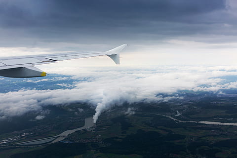 flying, sky, Airplane, various, travel, air Vehicle, aircraft Wing, cloud - Sky, transportation, blue, commercial Airplane, aerial View, cloudscape, air, high Up, stratosphere, window, high Angle View, nature, scenics, mode of Transport, outdoors, scenics - nature, beauty in nature, mode of transportation, mid-air, environment, no people, day, on the move, tranquil scene, aerospace industry, above, 2K