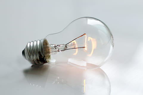 clear, top, white, surface, Light Bulb, close up, glowing, light, bulb, bright, electric, glass, electricity, idea, energy, lamp, glow, illuminated, invention, creative, inspiration, think, power, lightbulb, hand, conceptual, innovation, technology, close, lit, solution, equipment, intelligence, watt, hold, discovery, digital, dark, filament, electric Lamp, lighting Equipment, glass - Material, ideas, creativity, imagination, concepts, business, reflection, single object, studio shot, indoors, transparent, no people, close-up, white background, copy space, connection, fuel and power generation, energy efficient, digital composite, sustainable resources, contemplation, 5K