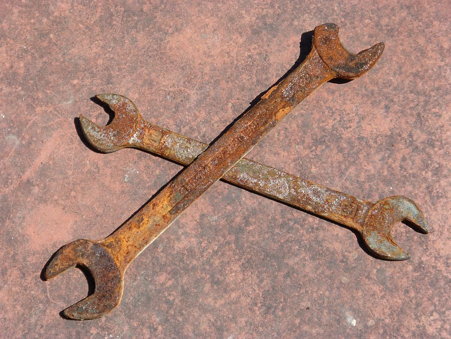 utensili, chiave, vecchio, arrugginito, concetti, ossido, metallo, intemperie, obsoleto, nessuno, avvicinamento, storia, antico, strumento di lavoro, il passato, corri giù, strumento, declino, giorno, danneggiato, deterioramento, strumento a mano, ancora - parte della nave, ferro battuto, 4K