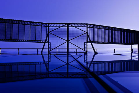 black metal framed, architect, graphics, abstract, building, secret, success, quality, night, blue, sky, built structure, clear sky, architecture, no people, outdoors, nature, dusk, fuel and power generation, connection, metal, technology, silhouette, railing, communication, grid, purple, sign, directly below, power supply, 2K, CC0, public domain, royalty free