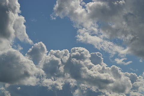 nuvole, cielo, tempo metereologico, nuvoloso, offuscato, soffice, meteorologia, Paradiso, ambiente, blu, drammatico, aria, nuvola - cielo, bellezza nella natura, nessuno, Cloudscape, natura, scenics - natura, giorno, la tranquillità, sfondi, Colore bianco, luce del sole, all'aperto, Inquadratura dal basso, idilliaco, scena tranquilla, vento, morbidezza, 5K, CC0, dominio pubblico, privo di copyright