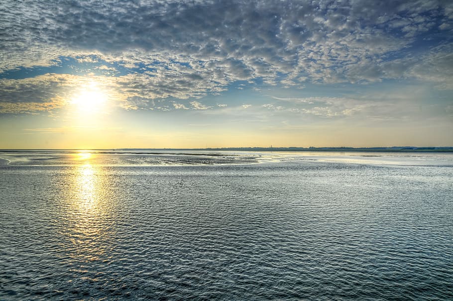 aèria, fotografia, mar, núvol, durant el dia, waddenzee, marea baixa, escènic, holandès, naturalesa, Països Baixos, paisatge, Holanda, aigua, Fris, platja, tranquil, nord, ecosistema, posta de sol, cel, escenics - natura, bellesa a la natura, núvol - cel, escena tranquil·la, tranquil·litat, horitzó sobre l’aigua, horitzó, idíl·lic, davant del mar, reflexió, cap gent, a l'aire lliure, llum solar, 5K