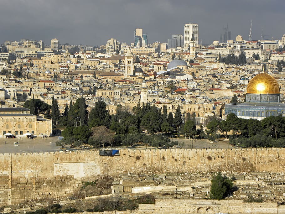 cupola, moschea di roccia, Gerusalemme, Israele, antico, vecchia città, vecchio, città, religione, santo, ebraico, architettura, est, storia, Palestina, giudaismo, religioso, storico, tempio, turismo, moschea, famoso, costruzione, Islam, sacro, roccia, tradizionale, terra, paesaggio urbano, cielo, orizzonte, urbano, vista, cittadina, scena, all'aperto, esterno dell'edificio, struttura costruita, quartiere residenziale, natura, affollato, albero, destinazioni di viaggio, pianta, giorno, il passato, pellegrinaggio, 4K