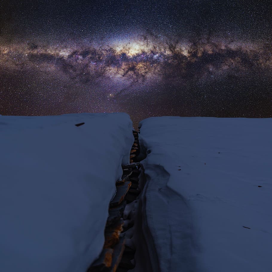 sense títol, neu, hivern, blanc, fred, temps, gel, naturalesa, estrelles, astrofotografia, mirada a les estrelles, fosc, nit, cel, reflexió, estrella - espai, cap gent, a l'aire lliure, aigua, llac, astronomia, bellesa a la natura, escenics - natura, espai, tranquil·litat, terra, escena tranquil·la, mar, galàxia, platja, Via Làctea, 4K