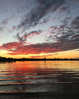 posta de sol, bonic, cel, núvols, aigua, onades, mandurah, estuari, pela, Austràlia occidental, tarda, naturalesa, a l'aire lliure, taronja, núvol - cel, bellesa a la natura, escenics - natura, color taronja, tranquil·litat, escena tranquil·la, reflexió, llac, davant del mar, idíl·lic, cap gent, escena no urbana, platja, 2K, CC0, domini públic, lliure de regalies