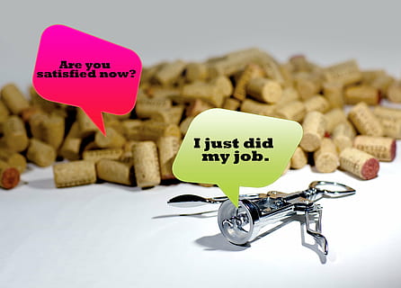 selective, focus photography, cork lids, cork, corkscrew, many, pile, saying, work, job, question, response, single Word, text, western script, communication, sign, studio shot, no people, food and drink, indoors, label, food, close-up, message, capital letter, travel, still life, holiday, business, white background, copy space, 5K, CC0, public domain, royalty free