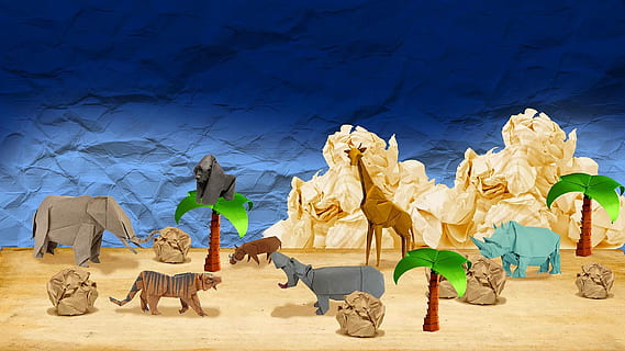 sortierte Tierillustration, Origami, Kardinal, Kunst, Tier, Wüste, Reiseziele, Winter, Sand, mehrfarbig, Säugetier, Darstellung, Kunst und Handwerk, keine Leute, Haustiere, Elefant, Skulptur, Reise, Natur, Blau, Gruppe von Objekten, menschliche Darstellung, die Architektur, Tierwelt, 2K, CC0, gemeinfrei, lizenzfrei