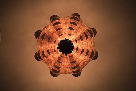 teto, lustre, laranja, Concha, Concha do mar, ninguém, natureza, reflexão, dentro de casa, simetria, padronizar, arquitetura, estrutura construída, forma geométrica, céu, forma, tiro do estúdio, cor laranja, círculo, diretamente abaixo, destinos de viagem, desenhar, compósito digital, 5K, CC0, domínio público, royalty free