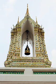 Mosaik-, Fliesen, Gold, Muster, Holz, Wand, kunstvoll, Kunst, dekorativ, Farbe, Ornament, Schmuck, Struktur, Hintergrund, Textur, die Architektur, Thailand, Buddhismus, Buddha, Essen, Bangkok, Asien, Religion, Pagode, Tempelbau, Spiritualität, Kulturen, gebaute Struktur, Glauben, Gebäude, Gebäudehülle, Anbetungsstätte, goldfarben, Himmel, Flachwinkelansicht, Reiseziele, keine Leute, Turm, Tag, Geschichte, die Vergangenheit, aufwendig, 4K, CC0, gemeinfrei, lizenzfrei