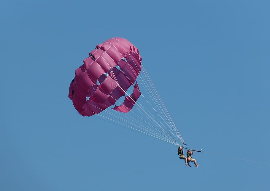 paracaigudes, volar, flotar, cel blau, cel, blau, parapent, parasailing, esport, airejat, pantalla, montenegro, festa, Esports extrems, a l'aire, volant, alegria, moviment, transport, aventura, naturalesa, cel clar, vehicle aeri, dia, vista d’angle baix, espectacle aeri, gent, activitat d'oci, llibertat, pilotatge, 2K