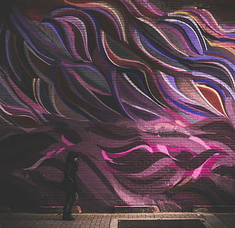 minimalist, fotografie, persoană, mers, de-a lungul, graffiti perete, model, artă, perete, cărămidă, colorat, o persoana, oameni adevărați, multi colorate, mişcare, stiluri de viață, femei, Violet, textil, lungime totală, permanent, adult, abstract, Activitatea de agrement, creativitate, persoană nerecunoscută, artă și sculptură, bărbați, complexitate, compozit digital, eșarfă, 2K, CC0, domeniu public, fără drepturi de autor