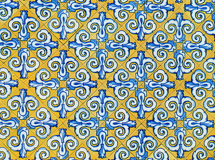 imprimare, perete, tapet, fundal, arhitectură, podea, vechi, Spaniolă, Spania, satul spaniol, model, fundaluri, albastru, cadru complet, multi colorate, a închide, galben, grup mare de obiecte, nici o persoana, geometrică, repetiţie, proiecta, cerc, formă, alegere, artă și sculptură, abstract, bogat ornamentat, abundenţă, model floral, 2K, CC0, domeniu public, fără drepturi de autor