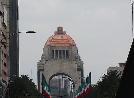 flags, mexico, mexican flag, socket, architecture, built structure, building exterior, sky, nature, bird, building, plant, day, tree, no people, vertebrate, animal themes, animals in the wild, arch, low angle view, dome, one animal, travel destinations, city, 4K, CC0, public domain, royalty free