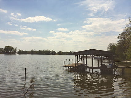 photo, brown, gazebo, body, water, wooden, river, house, lake, dock, cottage, boats, sunshine, sunny, summer, sky, tranquility, nature, outdoors, day, built structure, tranquil scene, no people, cloud - sky, tree, scenics - nature, beauty in nature, plant, waterfront, architecture, non-urban scene, nautical vessel, reflection, 1080P