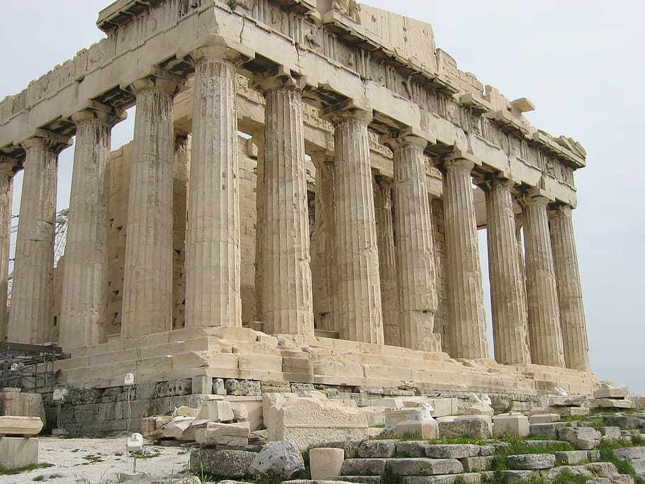 lato, Atene, Grecia, Partenone, Atene, Grecia, architettura, costruzione, classico, fotografie, storia, dominio pubblico, rovine, struttura, colonna architettonica, archeologia, posto famoso, vecchia rovina, greco classico, antico, materiale lapideo, romano, architettura ed edifici, struttura costruita, monumento, cultura greca, marmo, tempio - edificio, stile classico, acropoli - atene, il passato, monumenti, destinazioni di viaggio, turismo, antica civiltà, viaggio, cielo, esterno dell'edificio, luogo di culto, città, giorno, vecchio, natura, rovinato, nessuno, all'aperto, colonnato, 1080P
